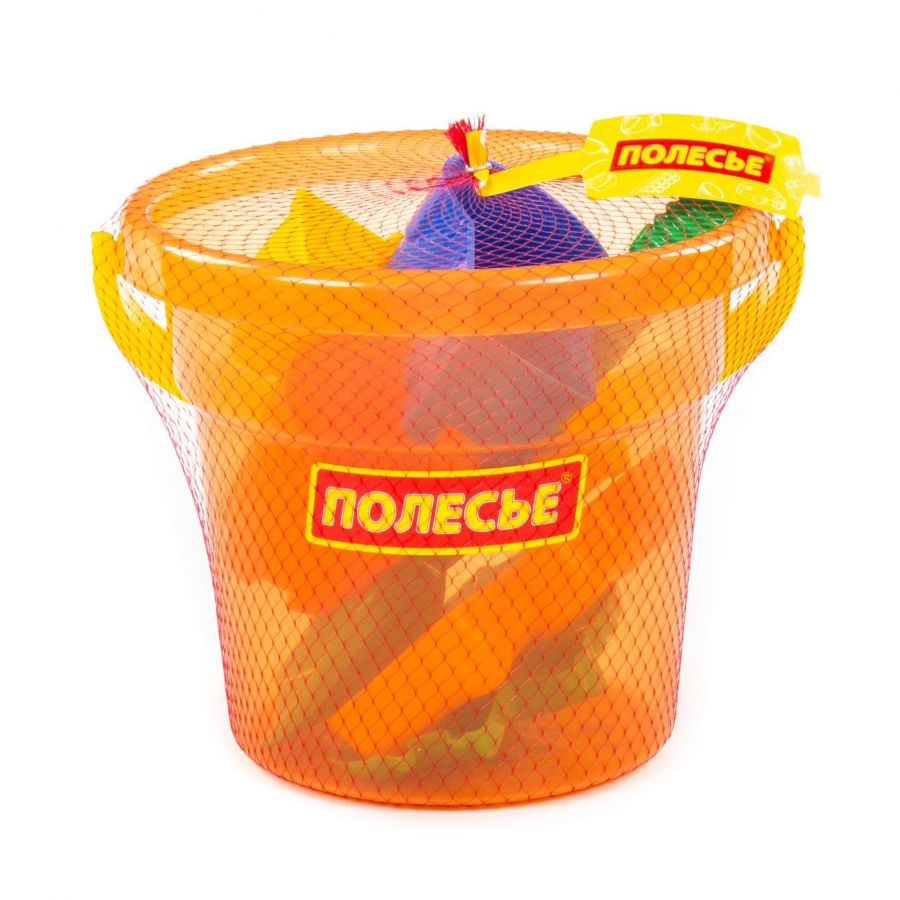 Набор №325: ведро "Макси", лопата №6, формочки (мамонт + динозавр №1 + замок мост + замок башня + замок стена с одной башней)