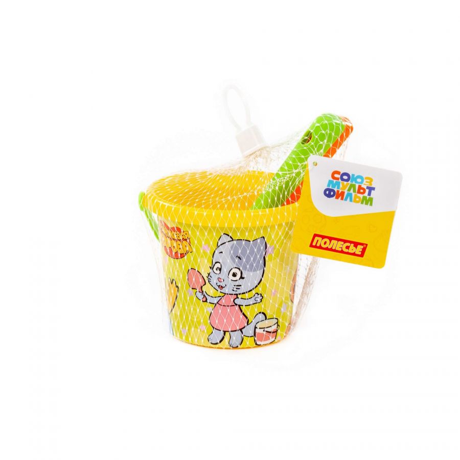 Набор "Оранжевая корова" №1: ведро малое с наклейкой, совок №2, грабельки №2