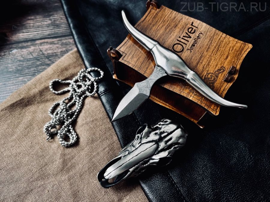 Нож Bull Head дамаск