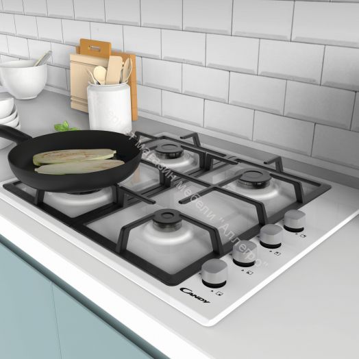 Газовая варочная панель CANDY CHG6LW белая