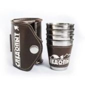 Набор стопок 4шт/60мл СЛЕДОПЫТ (в кожаной тубе) PF-CWS-P29SET