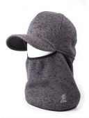 Кепка-трансформер "СИБИРСКИЙ СЛЕДОПЫТ - АНГАРА" трикотажная внутри флис цвет антрацит р-р XL PF-CAP21