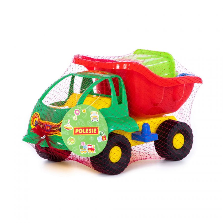 Набор №56: "Муравей", автомобиль-самосвал + ведро-крепость малое, лопатка малая №3, грабельки малые №3