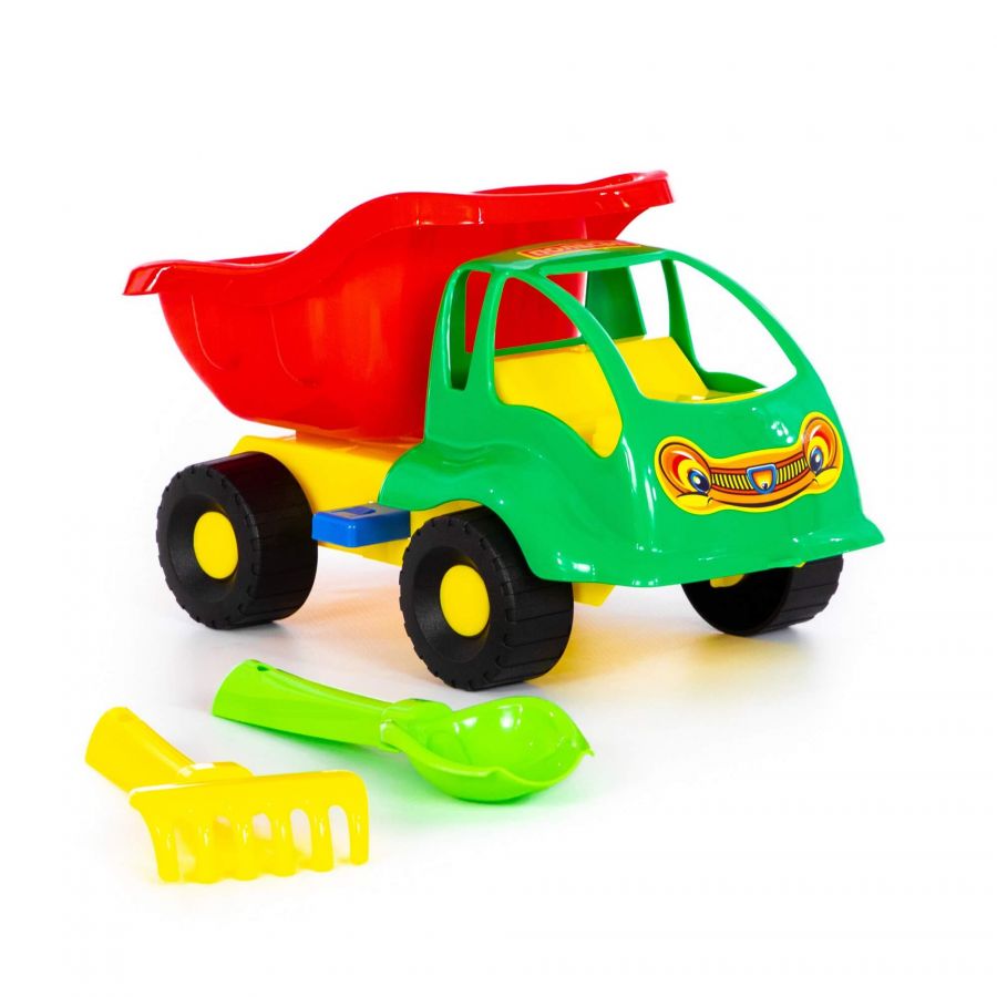 Набор №51: "Муравей", автомобиль-самосвал + совок №2, грабельки №2