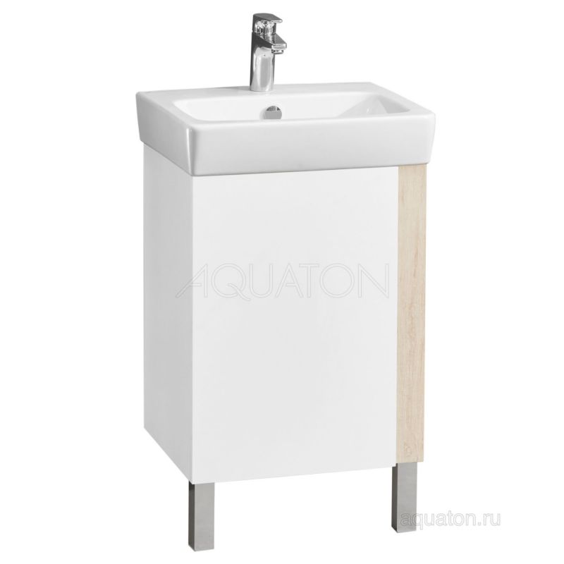 Тумба с раковиной Aquaton Кантри 50 белый, дуб верона 1A257801AHB20