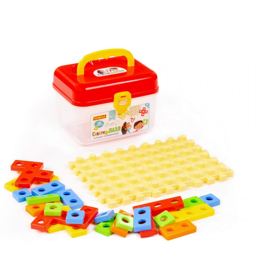 Игрушка развивающая "Собери пазл" №7 (28 элементов) (в чемоданчике)