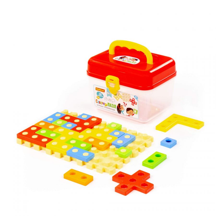 Игрушка развивающая "Собери пазл" №7 (28 элементов) (в чемоданчике)