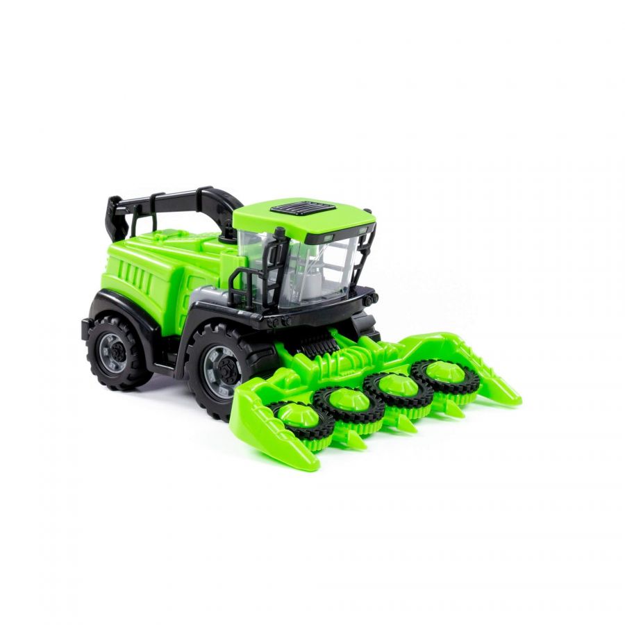 Комбайн "Полесье" №2 инерционный (зелёный) (в сеточке)