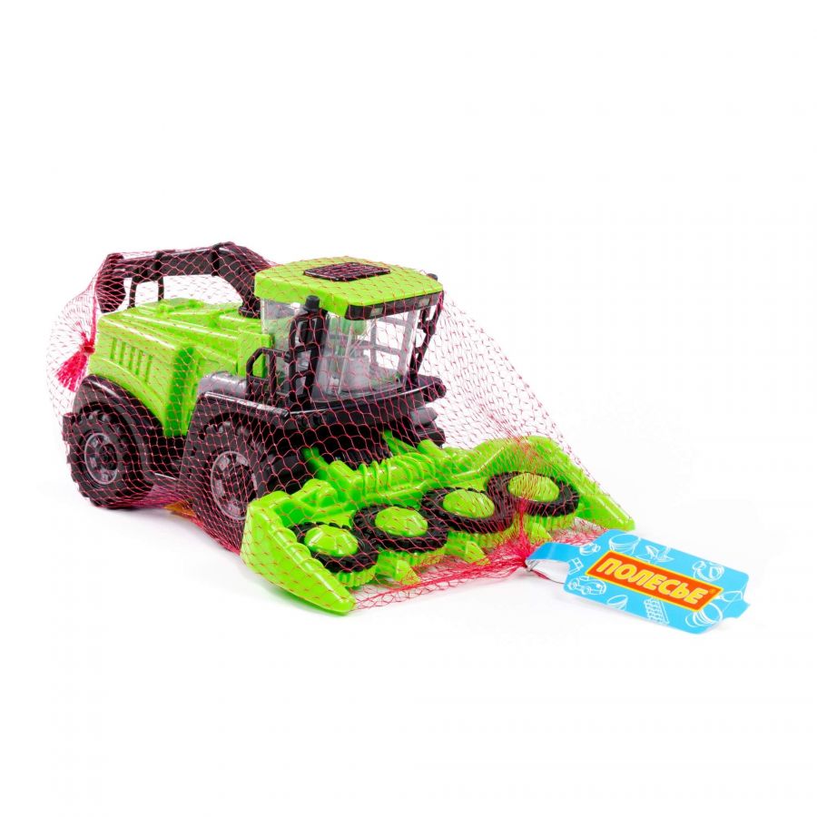 Комбайн "Полесье" №2 инерционный (зелёный) (в сеточке)