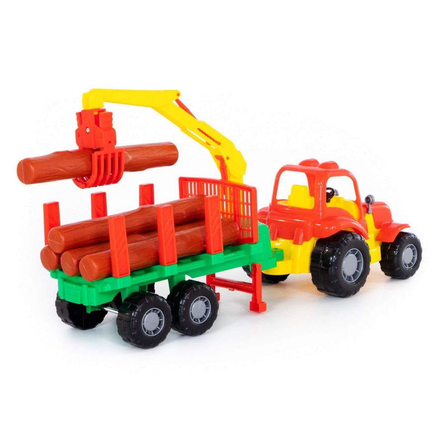 "Крепыш", трактор с полуприцепом-лесовозом