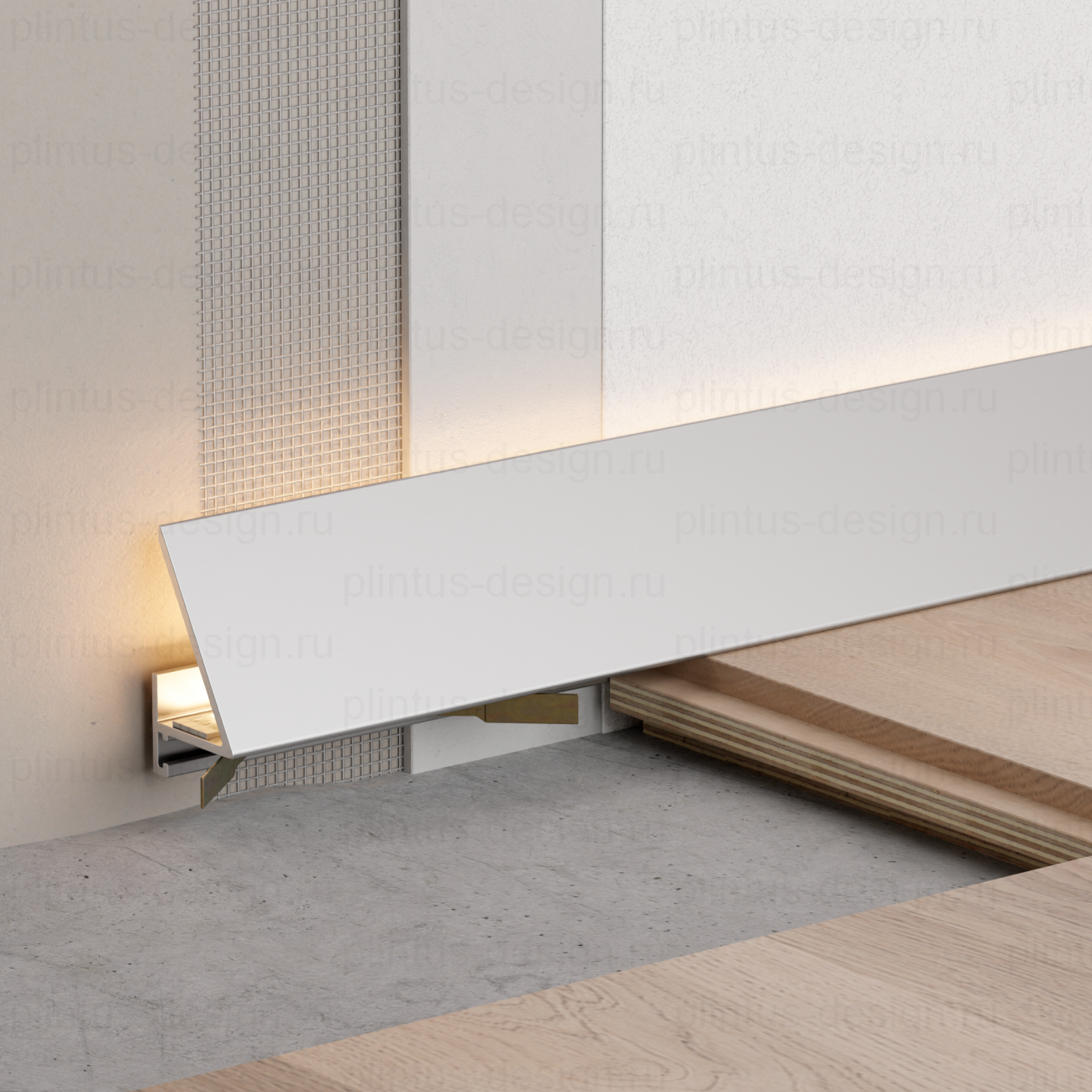 Микроплинтус угловой Ликорн С-05.25.2 Y серебристый