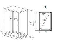 Душевая кабина Timo Premium 120x90 H-520 с баней с гидромассажем схема 29