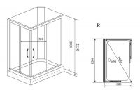 Душевая кабина Timo Premium 120x80 ILMA102 без гидромассажа схема 3