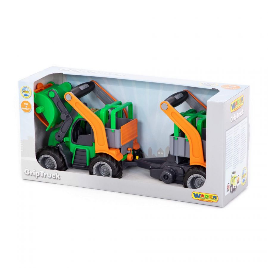 "ГрипТрак", трактор-погрузчик с полуприцепом для животных (в коробке)