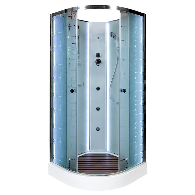 Изображение Душевая кабина Deto EM1590N LED с гидромассажем 90х90