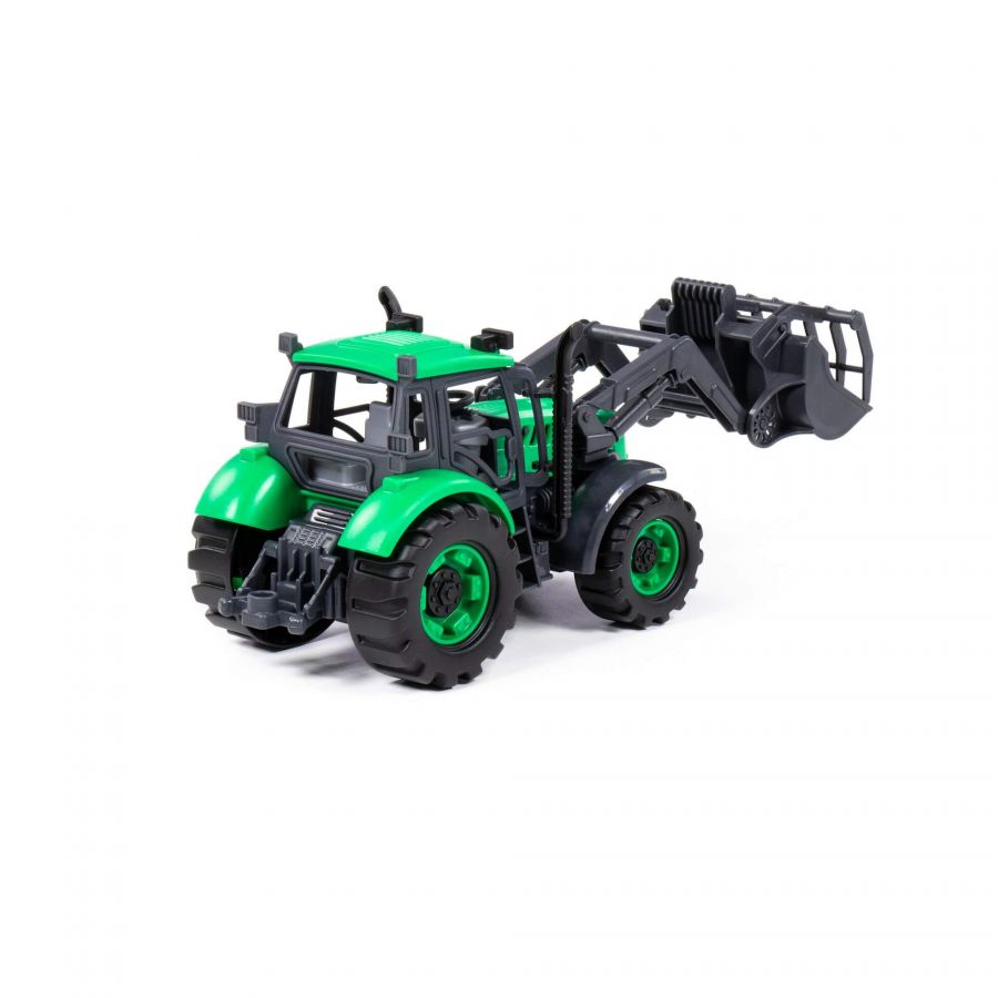 Погрузчик "Прогресс" сельскохозяйственный инерционный (зелёный) (в лотке)