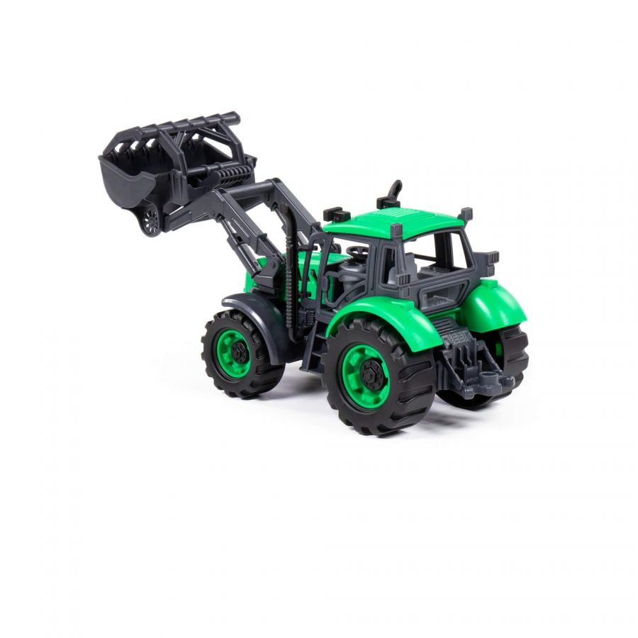 Погрузчик "Прогресс" сельскохозяйственный инерционный (зелёный) (в лотке)