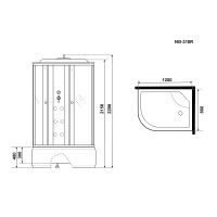 Душевая кабина Niagara Ultra 120x80 NG-310-01L с гидромассажем схема 5