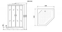 Душевая кабина Niagara Premium 100x100 NG-6002-01GD с гидромассажем схема 6