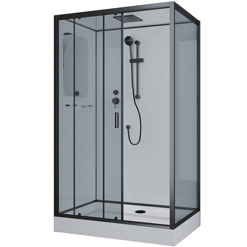 Изображение Душевая кабина Niagara Premium 120x80 NG-6912-01Q Black без гидромассажа