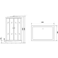 Душевая кабина Niagara Lux 120x90 NG-7711G с гидромассажем схема 12