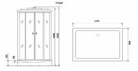 Душевая кабина Niagara Lux NG-7713WL 120x82 с гидромассажем схема 12