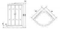 Душевая кабина Niagara Lux NG-7715G 90х90 с гидромассажем схема 12