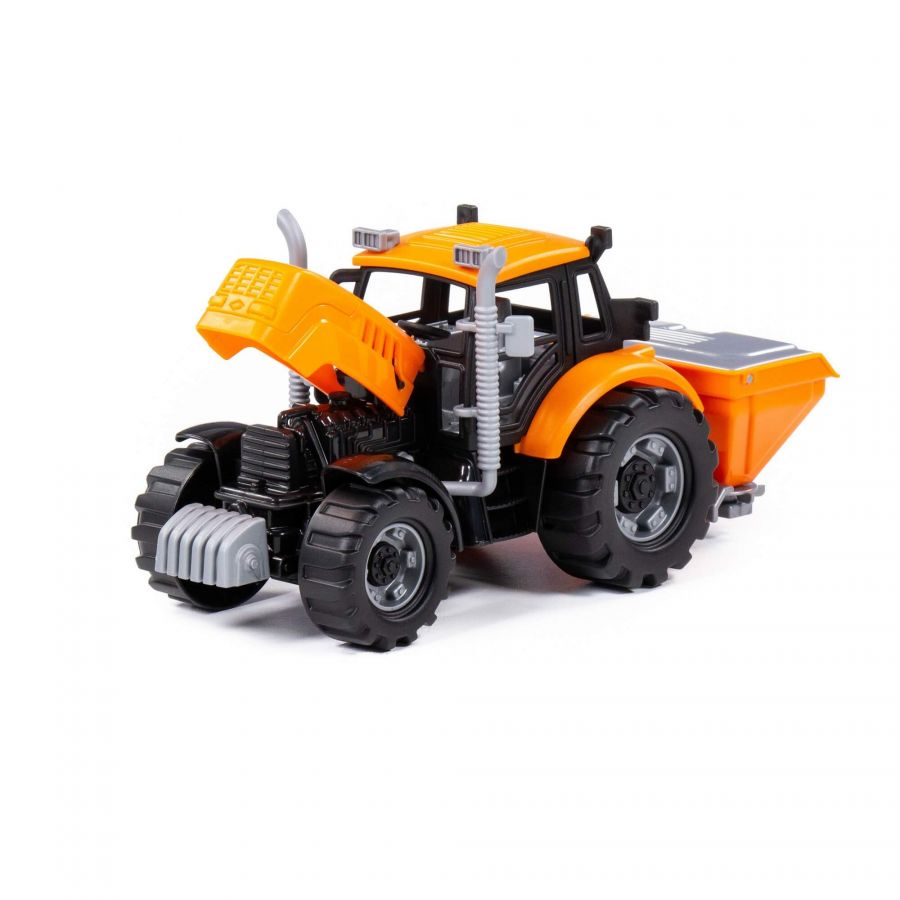 Трактор "Прогресс" сельскохозяйственный инерционный (оранжевый) (в коробке)