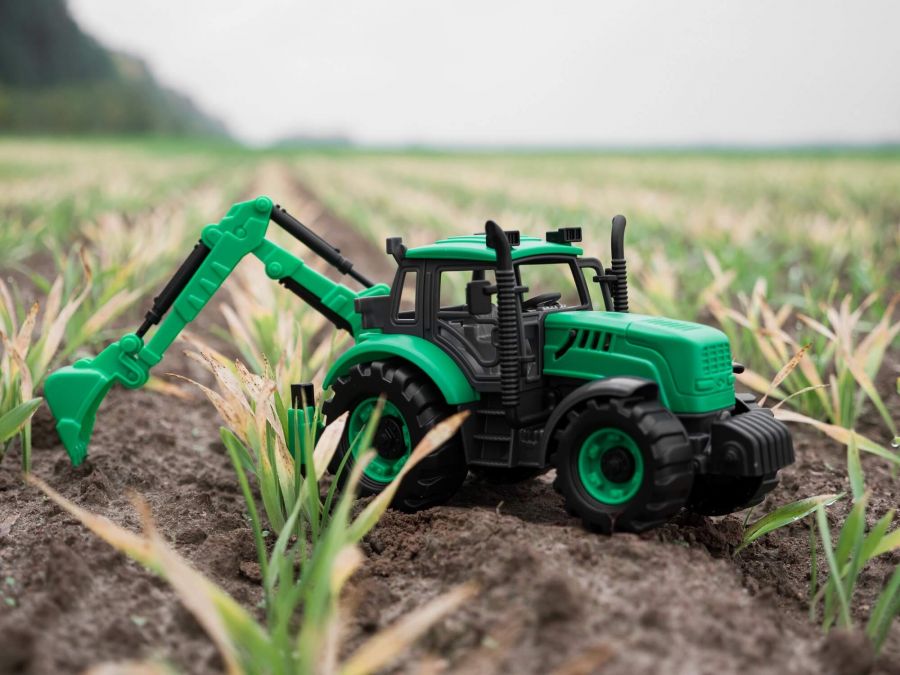 Экскаватор "Прогресс" инерционный (зелёный) (в лотке)