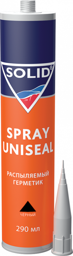 SOLID SPRAY UNISEAL (290 мл) - распыляемый герметик, цвет: черный