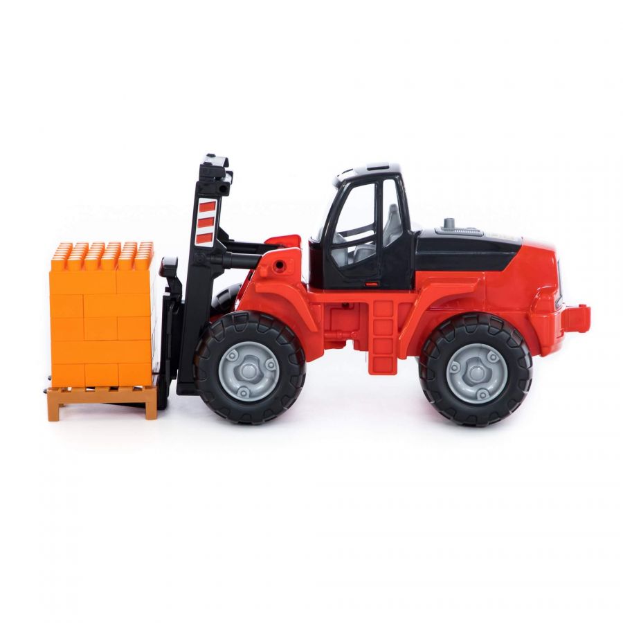 Автокар + конструктор "Супер-Микс" - 30 элементов на поддоне (в сеточке)