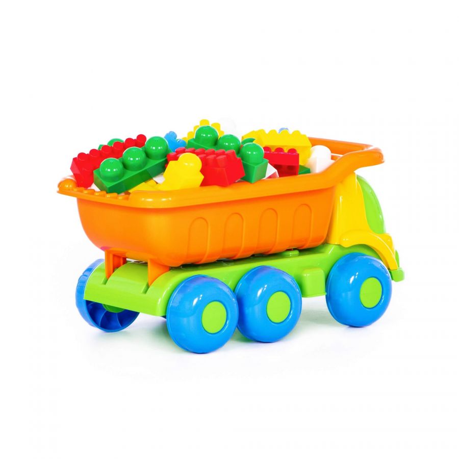 Набор №126: "Универсал", автомобиль-самосвал + конструктор "Супер-Микс" (60 элементов)