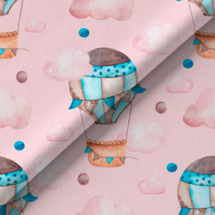 Хлопок Сатин Воздушные шары на розовом 50х40 limit