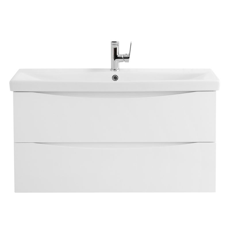 База под раковину подвесная BelBagno MARINO-CER-900-2C-SO-BL-P Bianco Lucido