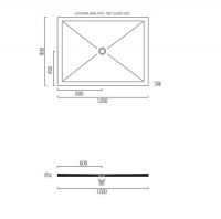 Душевой поддон GSI H2 120x90 схема 2