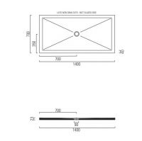 Душевой поддон GSI H2 140x70 схема 2