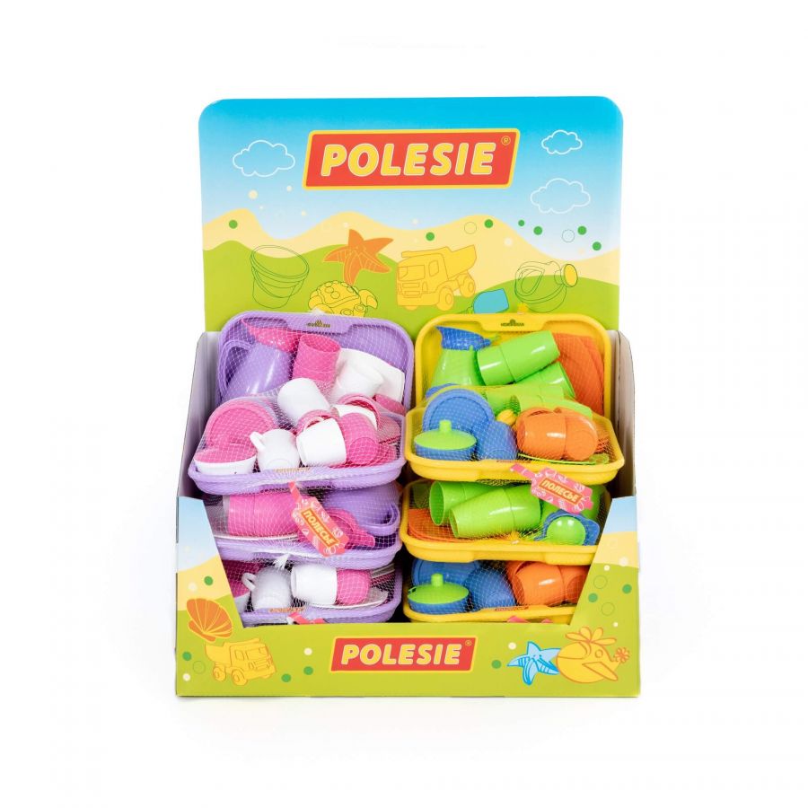 Набор детской посуды "Алиса" с подносом на 4 персоны (дисплей №8) Polesie (в дисплее 12 наборов)