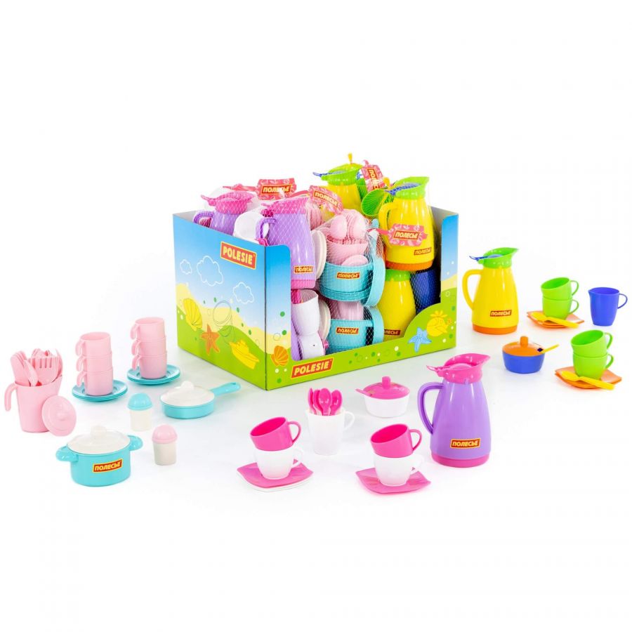 Набор детской посуды (дисплей №10) Polesie (в дисплее 12 наборов)