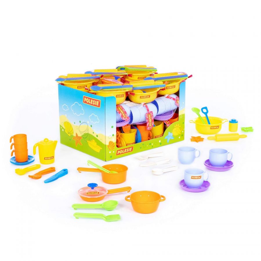 Набор детской посуды (дисплей №56) Polesie (в дисплее 26 наборов)