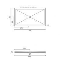 Душевой поддон GSI H2 140x80 схема 2