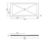 Душевой поддон GSI H2 170x80 схема 2