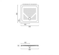 Душевой поддон GSI H4 90x90 схема 2