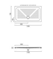 Душевой поддон GSI H4 120x70 схема 2