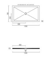 Душевой поддон GSI H2 120x70 схема 2