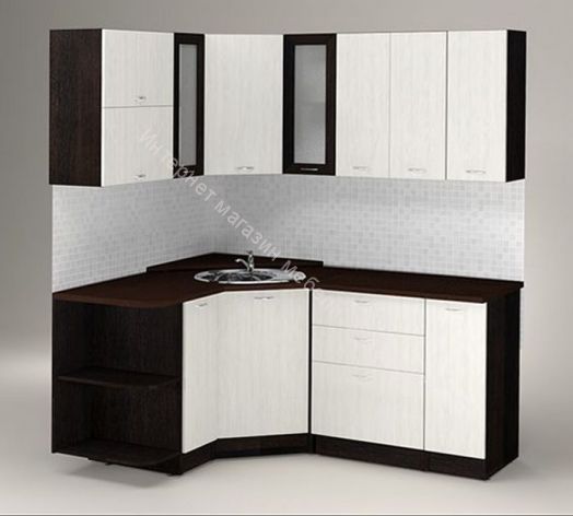 Кухонный гарнитур Полина оптима угловой 1800*1500 мм