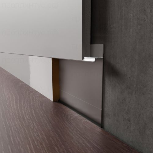 Скрытый плинтус без покрытия