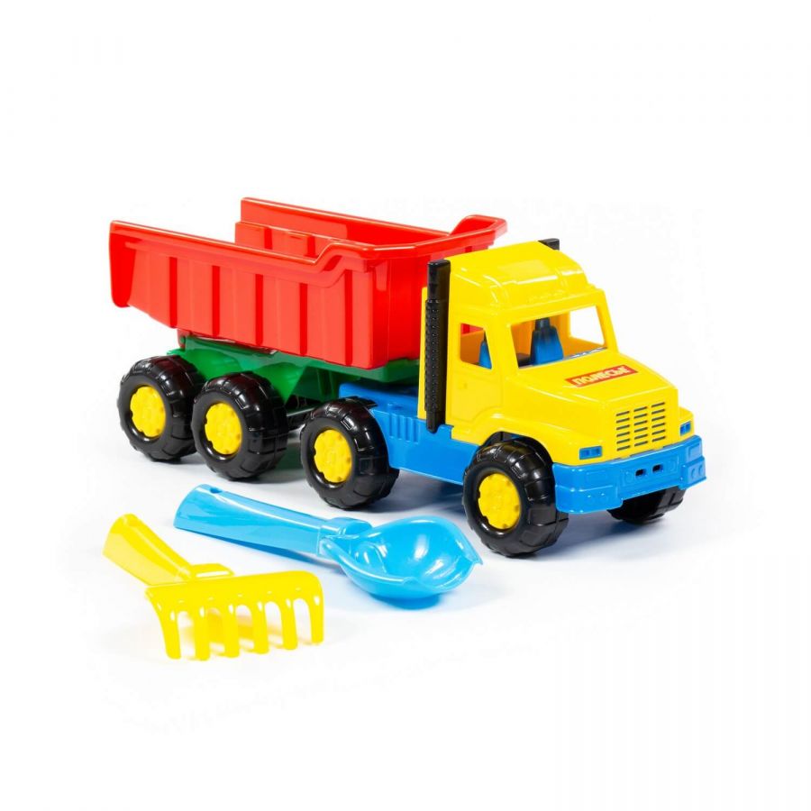 Набор №67: "Фаворит", автомобиль-самосвал + совок №2, грабельки №2