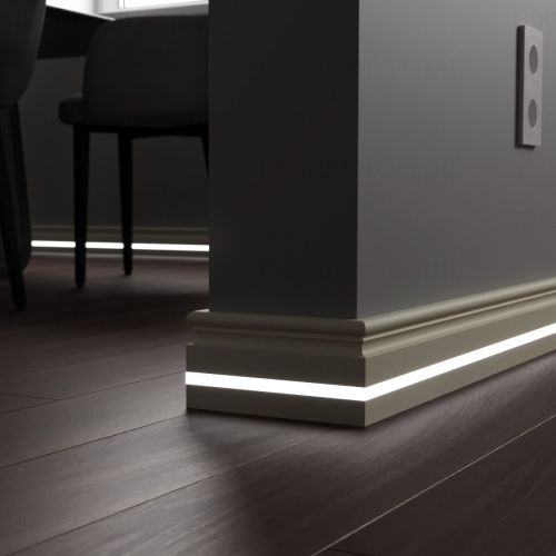 Плинтус c LED подсветкой Каролина