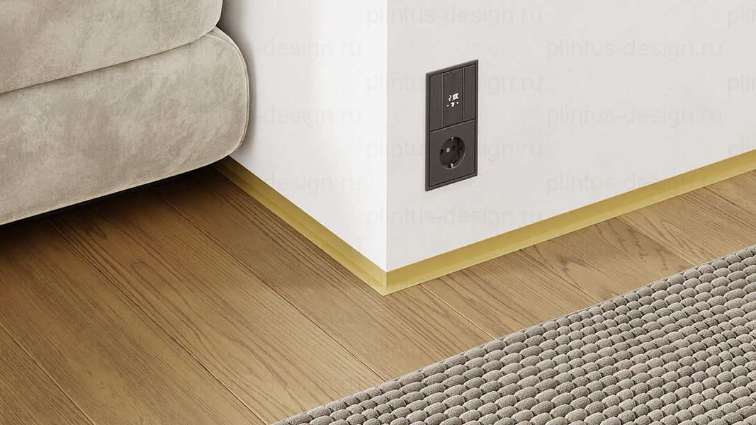 L-образный щелевой плинтус ФЕСО бежевый RAL1001