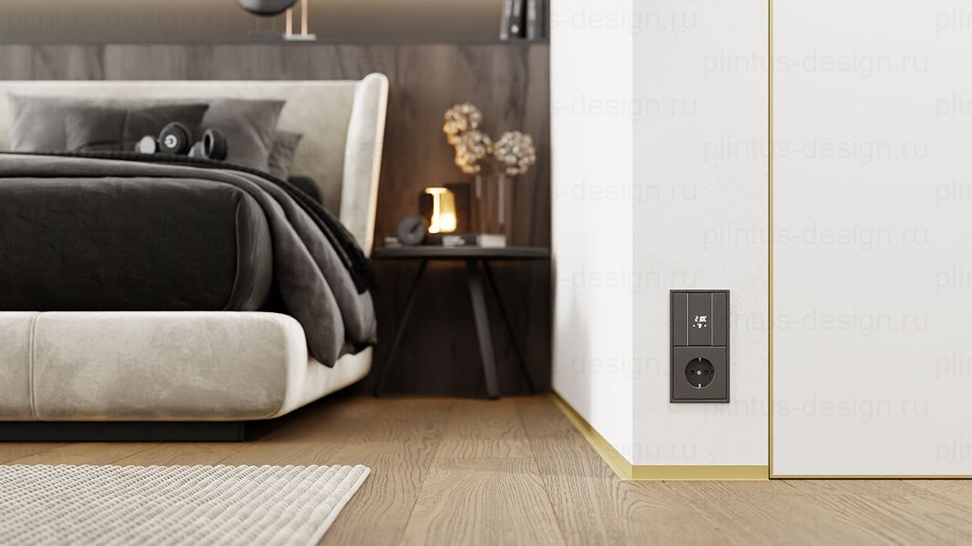 L-образный щелевой плинтус ФЕСО бежевый RAL1001